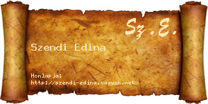Szendi Edina névjegykártya