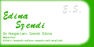 edina szendi business card